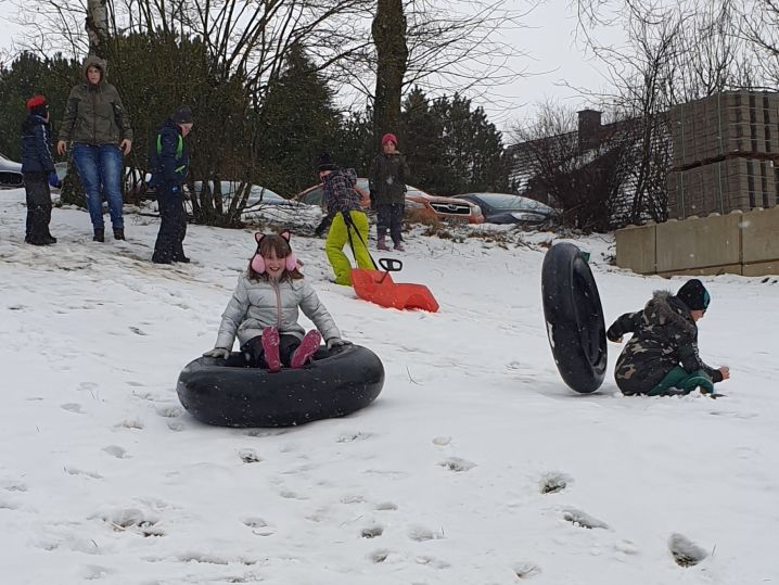 Schlittenfahrt der Unterstufe